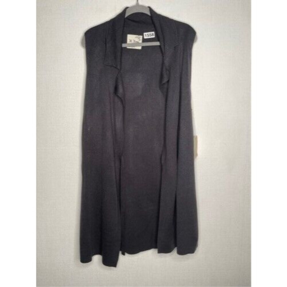 NWT M. Rena Womens Size M Lagenlook‎ Boho Wrap Sweater Vest Cardigan